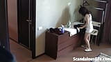 Petite dame ironing her clothes nude in the house snapshot 10
