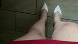 Showing off walk and legs in heels crossdressing adventures snapshot 4