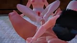 Hentai bunnies give footjob in threesome - 3D Porn Short Clip snapshot 5