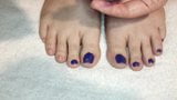 Purple Painted Toes (polish removal and painting) snapshot 18