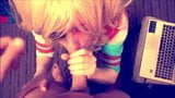 Zelfmoordploeg Harley Quinn travestiet zuigen en slikken snapshot 16