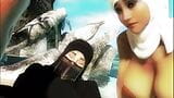 Fetter Araber mit dicken Titten und Arsch in einer Burka snapshot 9