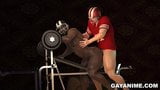 3D Cartoon Football Stud Ass fucking Tight Black Bottom snapshot 14