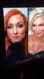 WWE Becky Lynch e Charlotte Flair, doppio omaggio di sborra snapshot 4