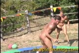 MUSCLE ATHLETES Play Naked Trampoline Dodgeball snapshot 4