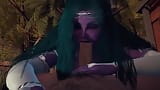 Night Elf Princess te taille une pipe dans le jardin en POV - porno 3D snapshot 15