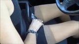 Secretary driving and masturbating in high heels stiletto snapshot 4