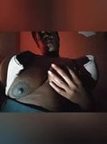 Horny Black Bitch Exposing her Big Boobs snapshot 3