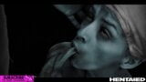 Echte hentai - blauwe alien voedt en neukt micro -alien snapshot 7