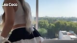 Sexy hot housekeeping girl farting to your face and cleaning the window snapshot 7