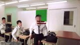 3P Student fucked in classroom wearing sexy sports uniform snapshot 2