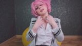 Шаловливая школьница Mina Ashido обожает Wedgie, шлепанье и скачку дилдо после уроков - жуткая буги snapshot 6
