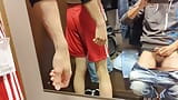 Jerk off and blowjob Action in a public changing room snapshot 2