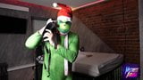 Mr Grinch takes my rubber cock, his hole stretches easily snapshot 3