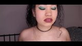 Busty exotic girl does ASMR boob massage snapshot 8