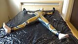 Latex Danielle is attached to the bed and masturbated with the massage vibrator. Full video snapshot 19