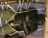 Restrained slave is in the leather straitjacket snapshot 3