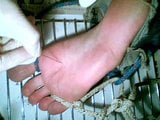 self foot torture session 01, falaka, bastinado snapshot 13