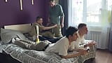 #337 Stepdad and stepson fuck college buddies hard while playing console snapshot 5