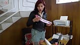 The accountant Mony helps Melody with a monster dildo snapshot 4