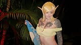Prinses Zelda pijpt een grote vette Ocarina snapshot 2