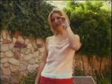 Hot blonde teen with great ass blows and fucks outdoors snapshot 2