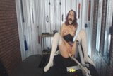 Mistress with Nipple Clamps and Ball Gags uses her Body snapshot 15