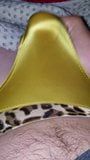 Cumming through brand new gold satin bikini snapshot 2