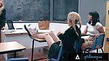 GIRLSWAY - Lola Fae Helps Her Angry Teacher Katie Morgan Double Penetrating Her Bestie With Strapons snapshot 3