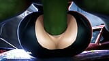 Hulk neukt Natasha's heerlijke ronde kont - 3D Hentai ongecensureerd (enorme monsterlul anaal, ruig anaal) door Saveass snapshot 2