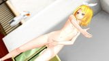 (MMD) Kagamine Rin strips butt-naked for her horny brother! snapshot 7