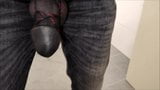 Tied Black painted Cock dripping Precum snapshot 4