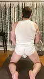 Playing in my Tighty Whiteys while sniffing another man's Tighty Whiteys  snapshot 13