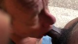 Fag Sucks Off a Big Black Cock Gets Huge Cum Facial snapshot 7