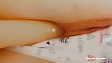 Cute Hairy Pussy Learning Takes Dick. Homemade Video. Close-up snapshot 2