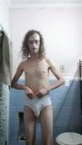 Nerd gives himself wedgies in Tighty Whities snapshot 2