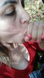 blowjob in the autumn forest snapshot 8