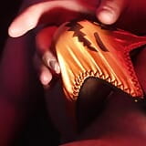 Sissy Satin Pumpkin Thong Play snapshot 7