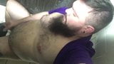 Bearded bear cums in bathroom snapshot 6