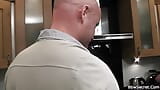 Husband caught cheating with BBW in the kitchen snapshot 5