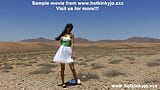 Hotkinkyjo en vestido blanco caliente fisting su culo y prolapso anal en el valle del desierto snapshot 3