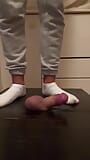 Cock Trample and Ballbusting with My White Ankle Socks snapshot 14