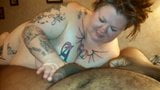 SLOPPY BBC BLOWJOB BY WHITE BBW snapshot 1