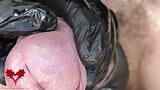 This is Close Up Extreme. Main frontal view. Latex gloves, detailled peehole and cumshot. snapshot 5