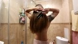 Hottest Hairjob – Very long hair, blowjob, Cum on hair snapshot 2