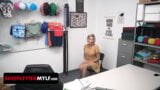 Shoplyfter Mylf - blonde MILF, erwischte Kleidung, die zum Verhör ins Hinterzimmer gebracht wurde snapshot 6