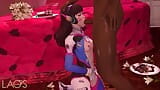 Cachonda overwatch d.va en su mono chupando enorme choco candy snapshot 9