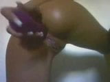 Exotic Skinny Ebony With a Dildo Up Her Ass snapshot 8