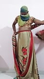 Crossdresser en un sari snapshot 8