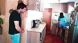 stepson fucked his stepmother in the kitchen snapshot 4